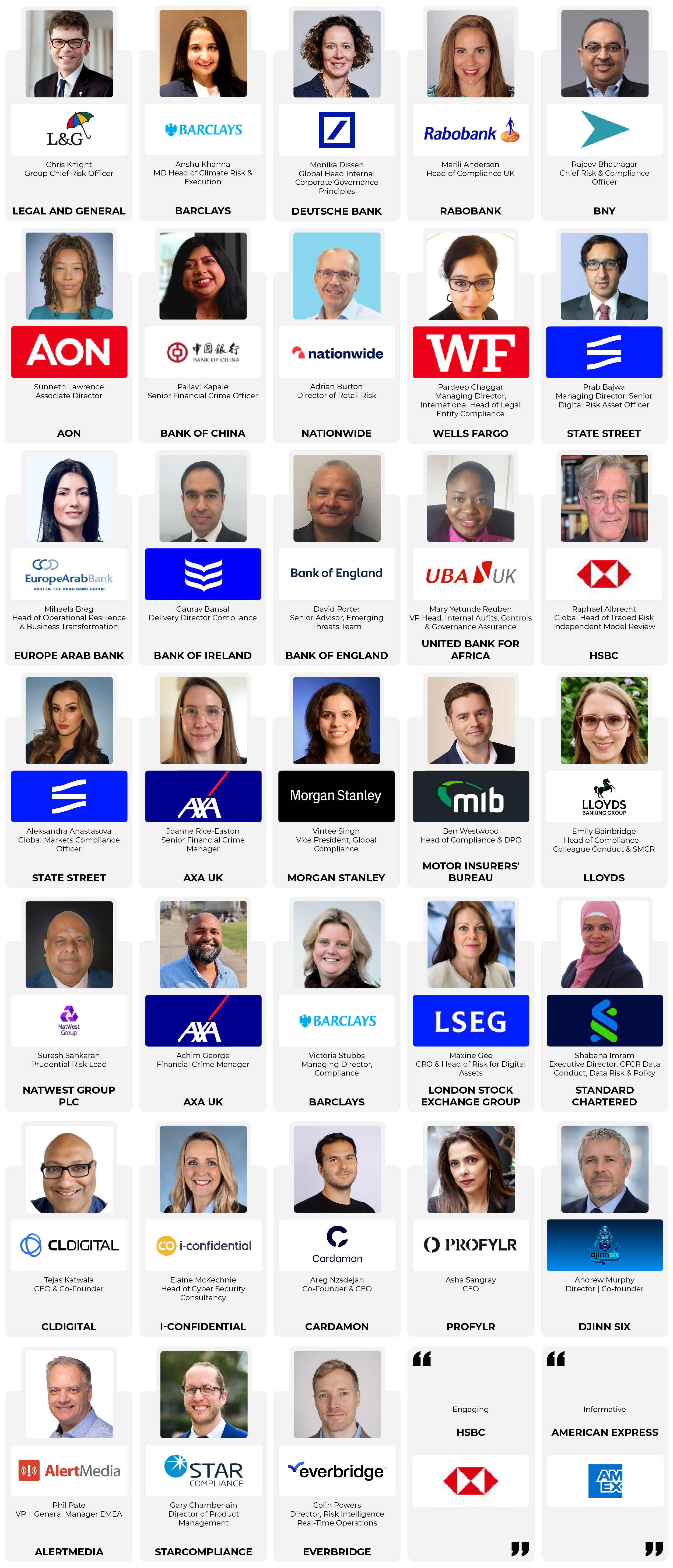 View The Financial Services Risk & Compliance Conference Programme