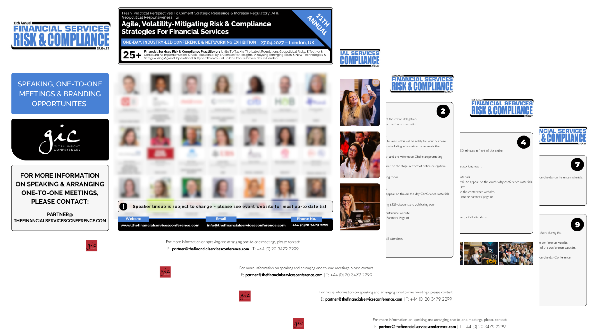 Financial Services Risk & Compliance Conference sponsorship brochure